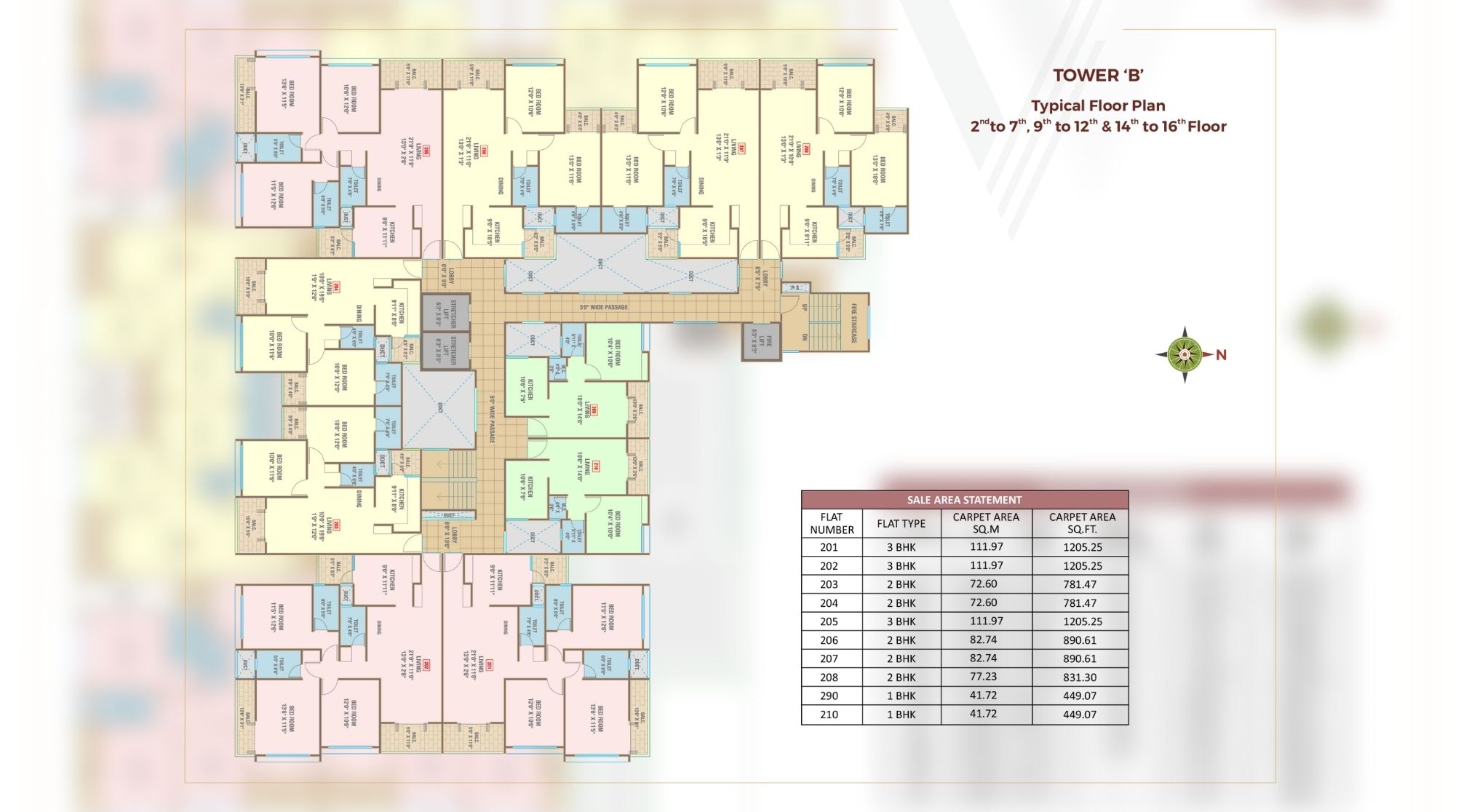 Valeentina-Tower-Typical-Floor-Plan-Tower-B-2nd floor