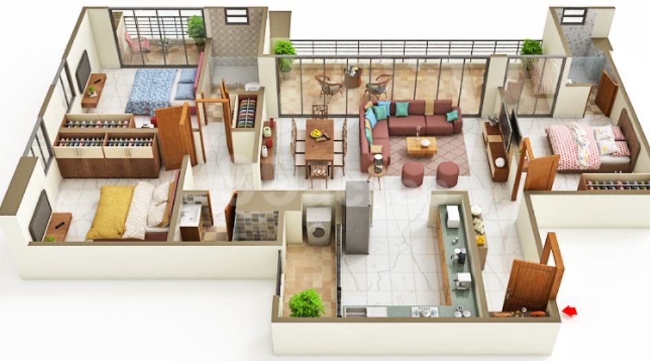 Nyati-Evania-Gallery-3BHK-1573-sqft-Floor-Plan