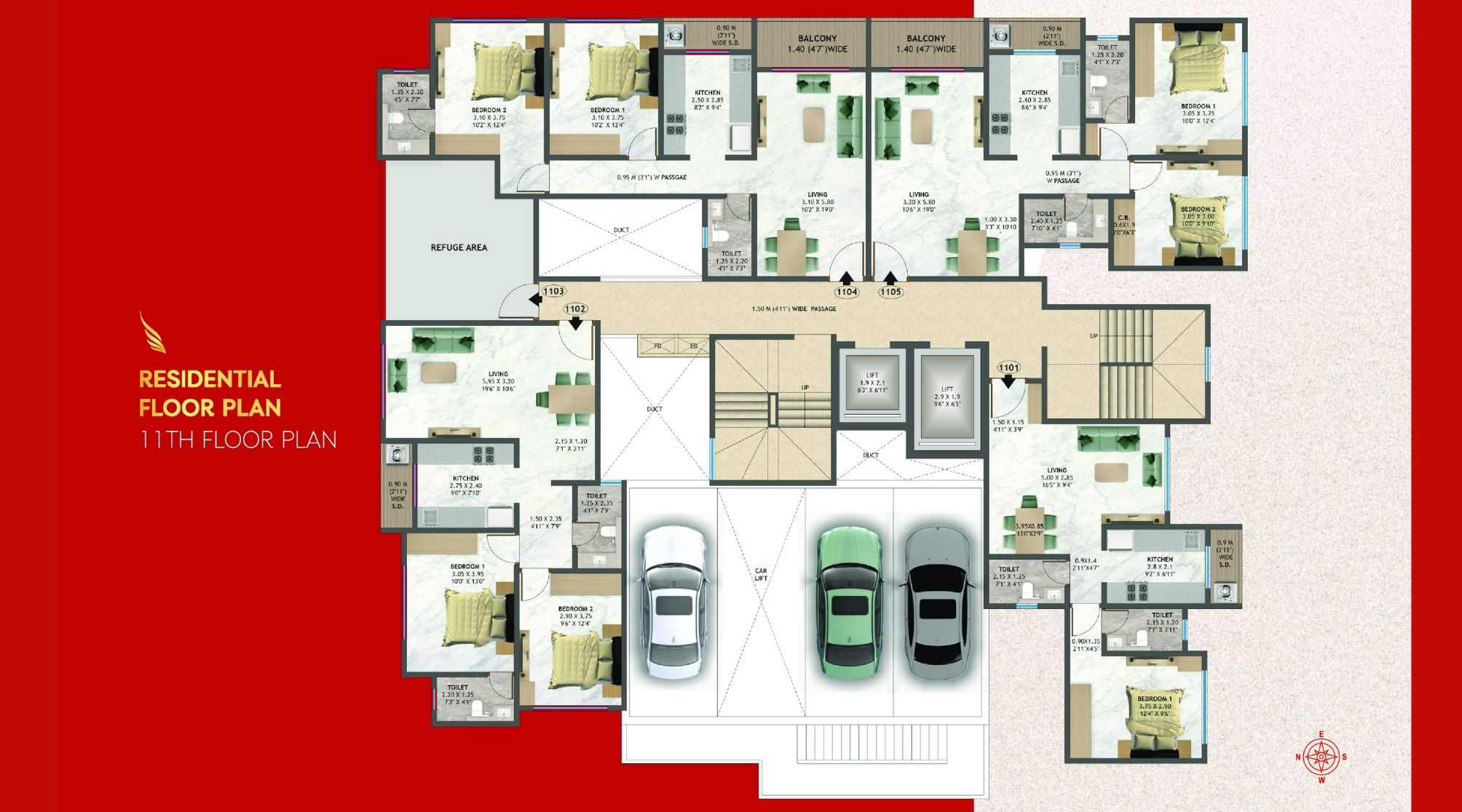 Charms-Shri-Kaustubh-Typical-Floor-Plan-11th-Floor