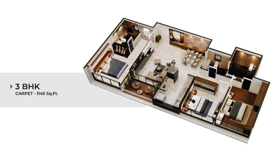 Ellanza-Zenistry-3BHK-1145-sqft-Floor-Plan