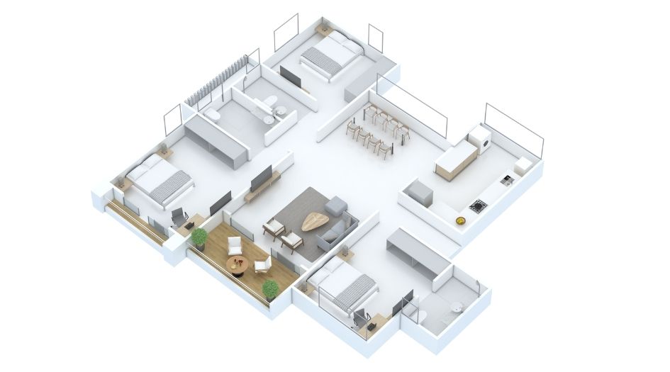 SKyi-Songbirds-Floor-Plan-3 BHK-1043Sqft