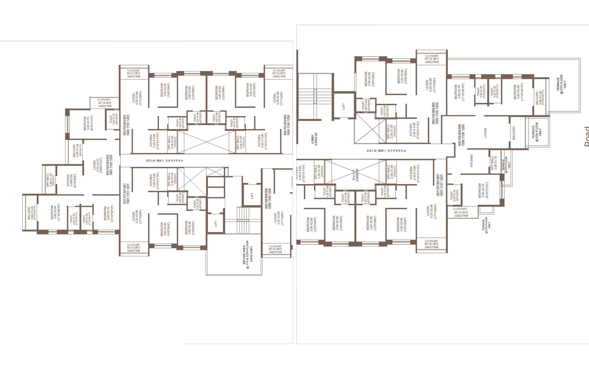 Akruti-Skyrise-Typical-Floor-Plan