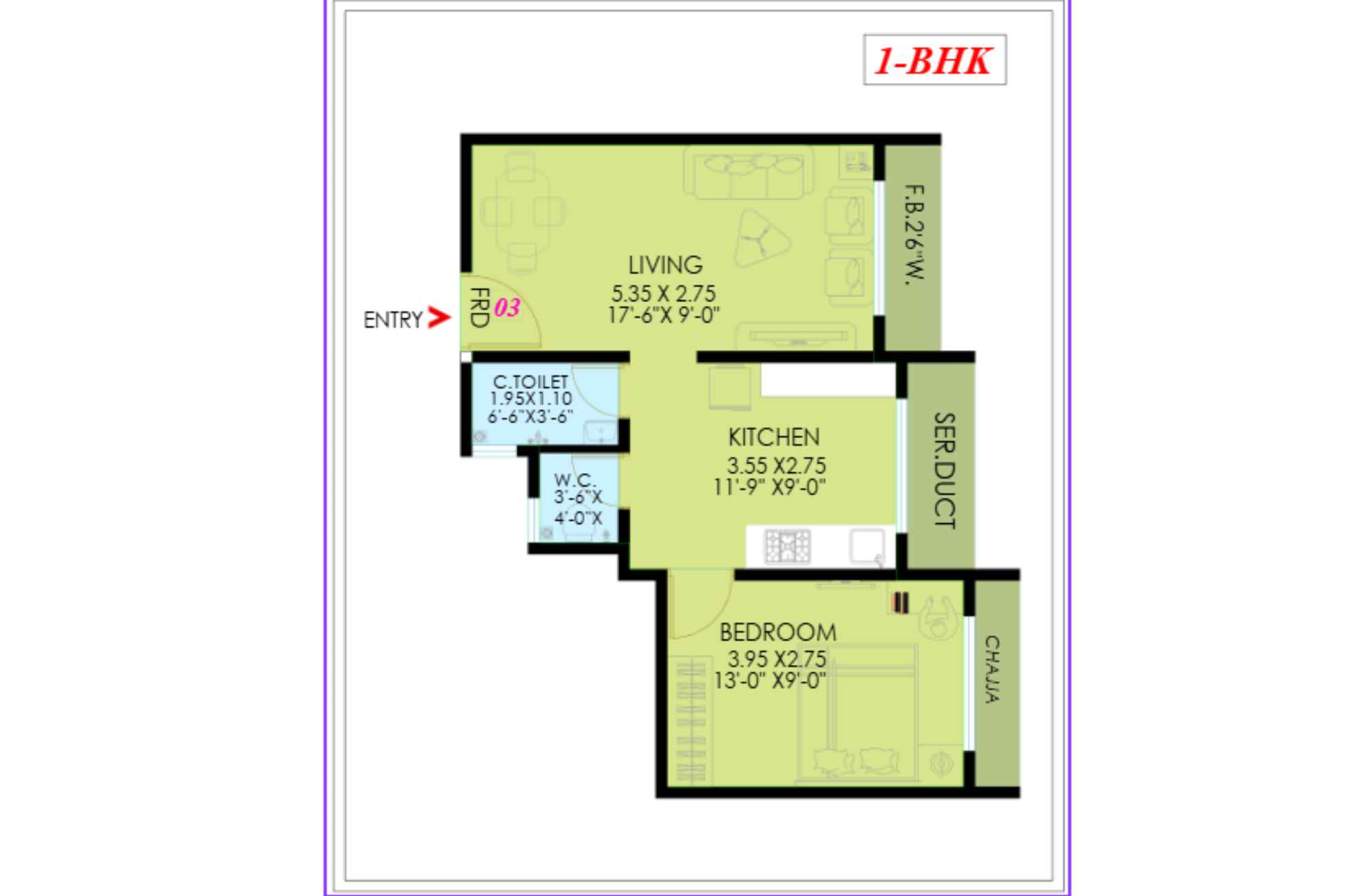 Nemmi-Panchganga-Floor-Plan-1BHK-325-SQ.FT