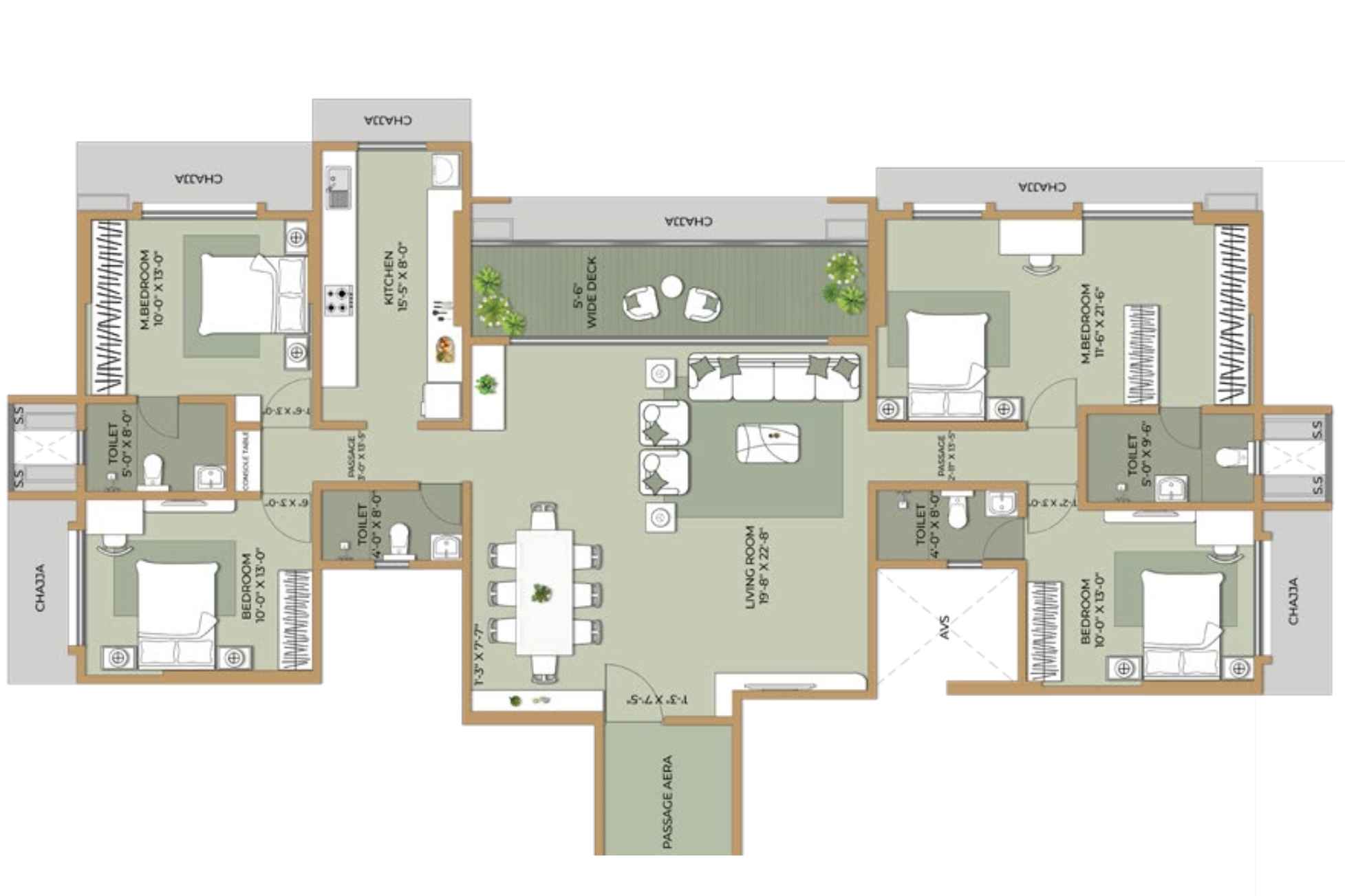 Ethics-Oliver-Floor-Plan-4-BHK-1667-sqft