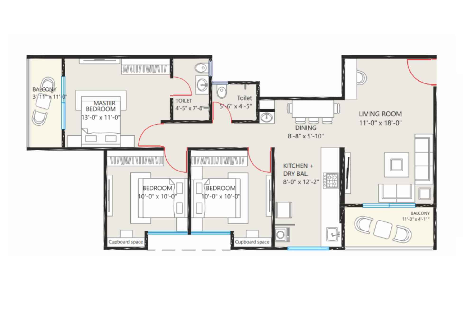 Prassanna-Param-Floor-Plan-3-BHK-Smart-956-Sqft