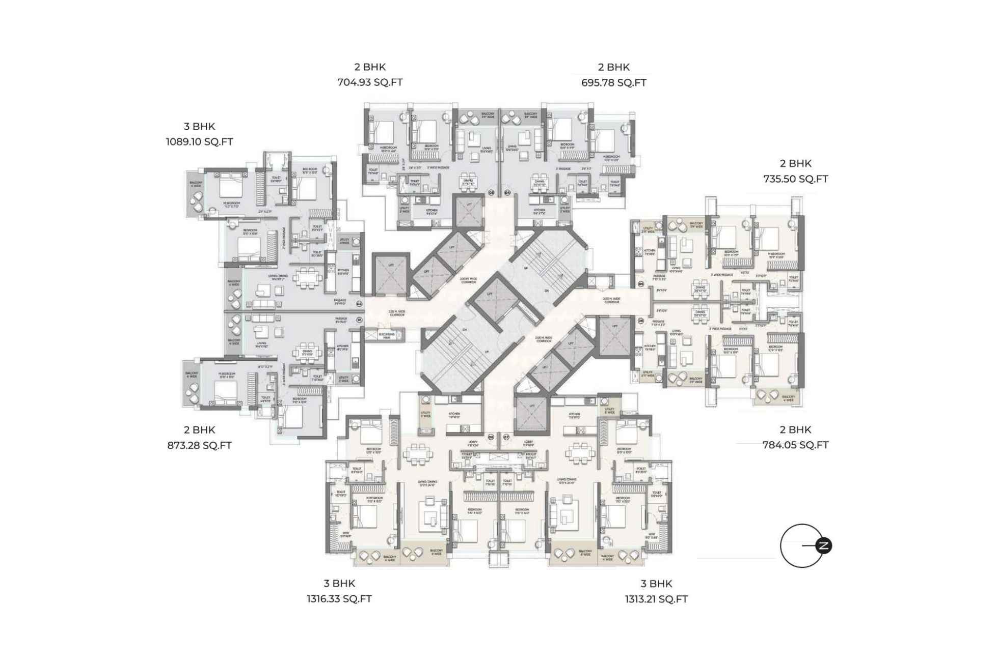 The-Address-by-GS-Raymond-Wadala-Typical-Floor-tower-2-23-to26-th-floor