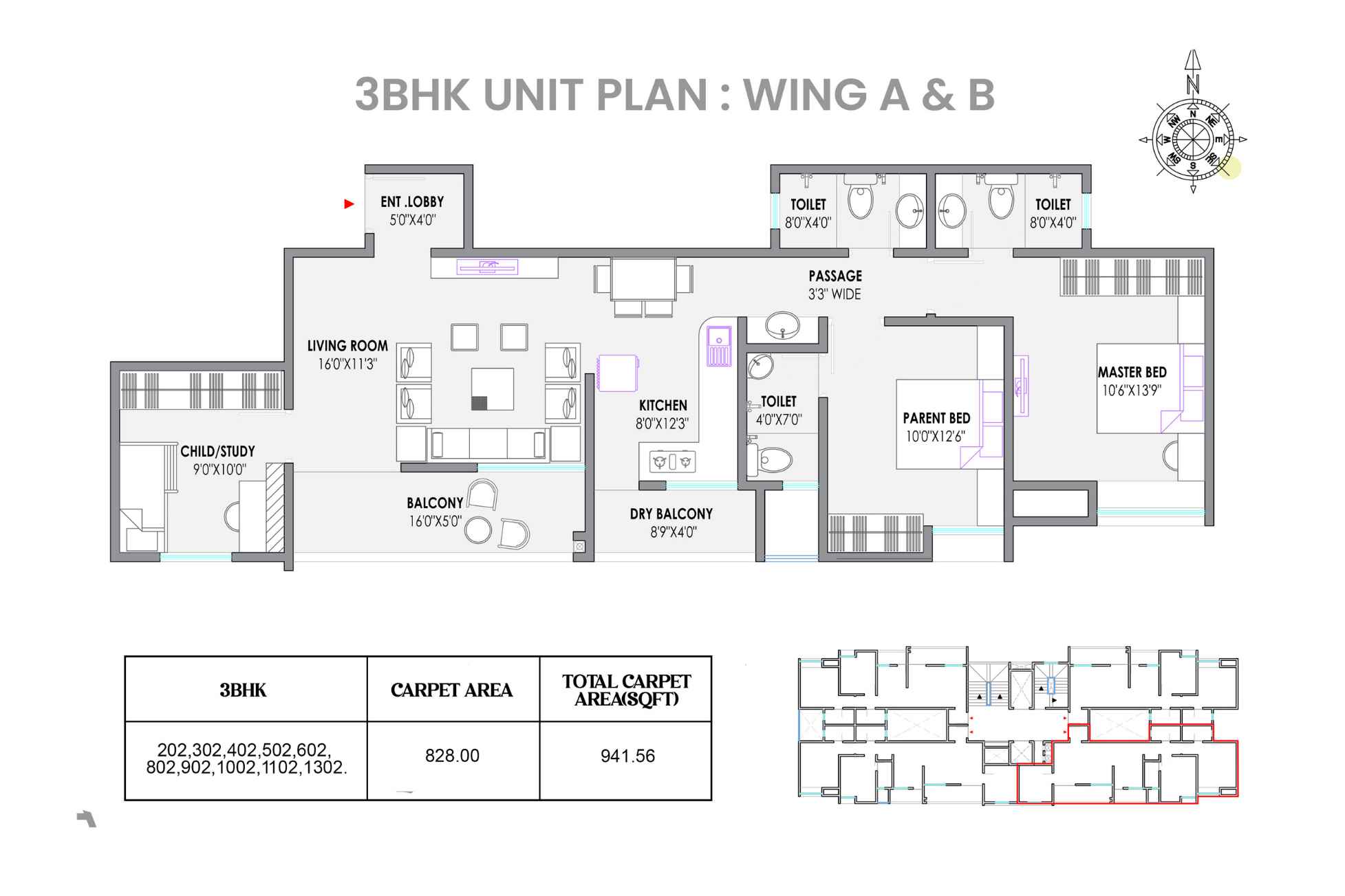 Adya-Alcove--Floor-Plan-Wing-A&B-3-BHK-942-SQFT