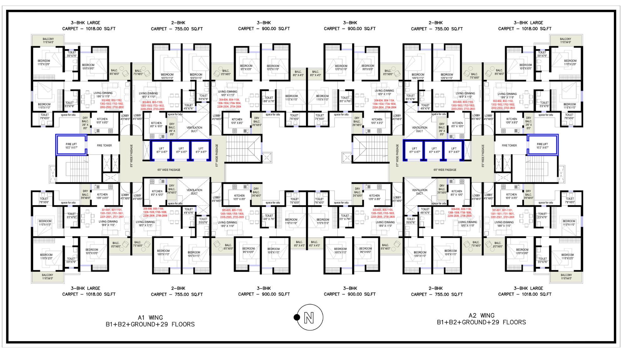 Kamdhenu-The-Astria-Typical-Floor-Plan