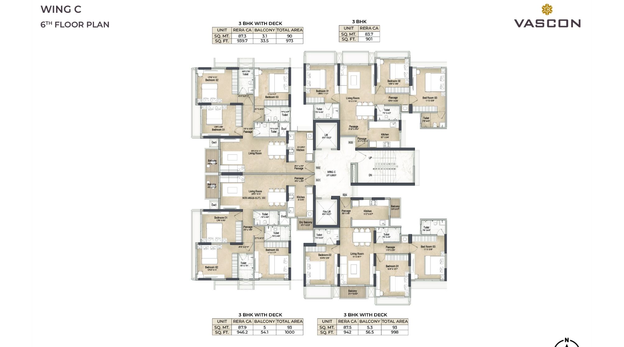 Vascon-Orchids-Typical-Floor-Plan-C-Wing