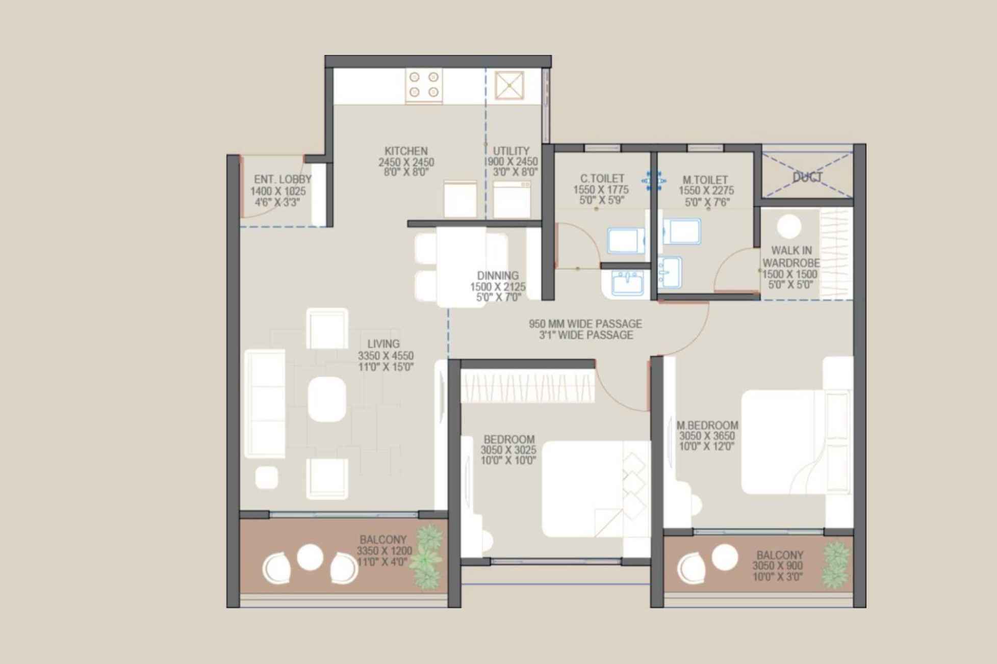 Goyal-My-Home-Codename-Roots-Floor-Plan-2-BHK-Signature-760-Sqft