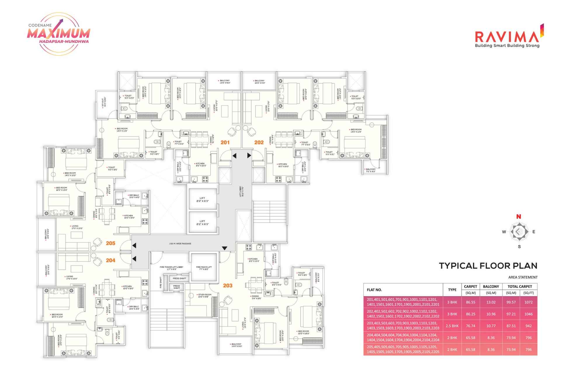 Ravima-Newton-Homes-Mundhwa-Typical-Floor-plan