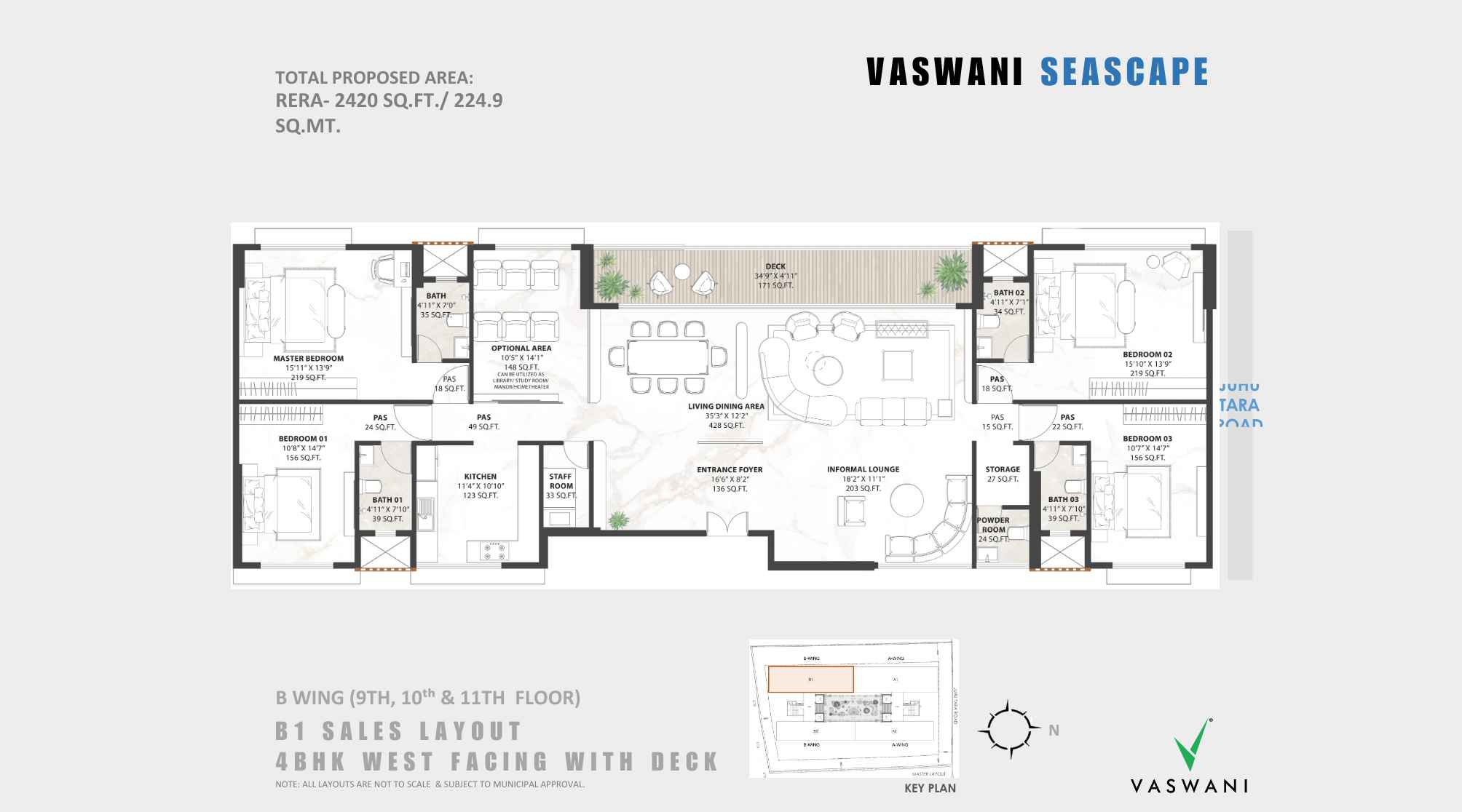 Vaswani-Seascape-Floor-Plan-B-Wing-4-BHK-2420-sqft