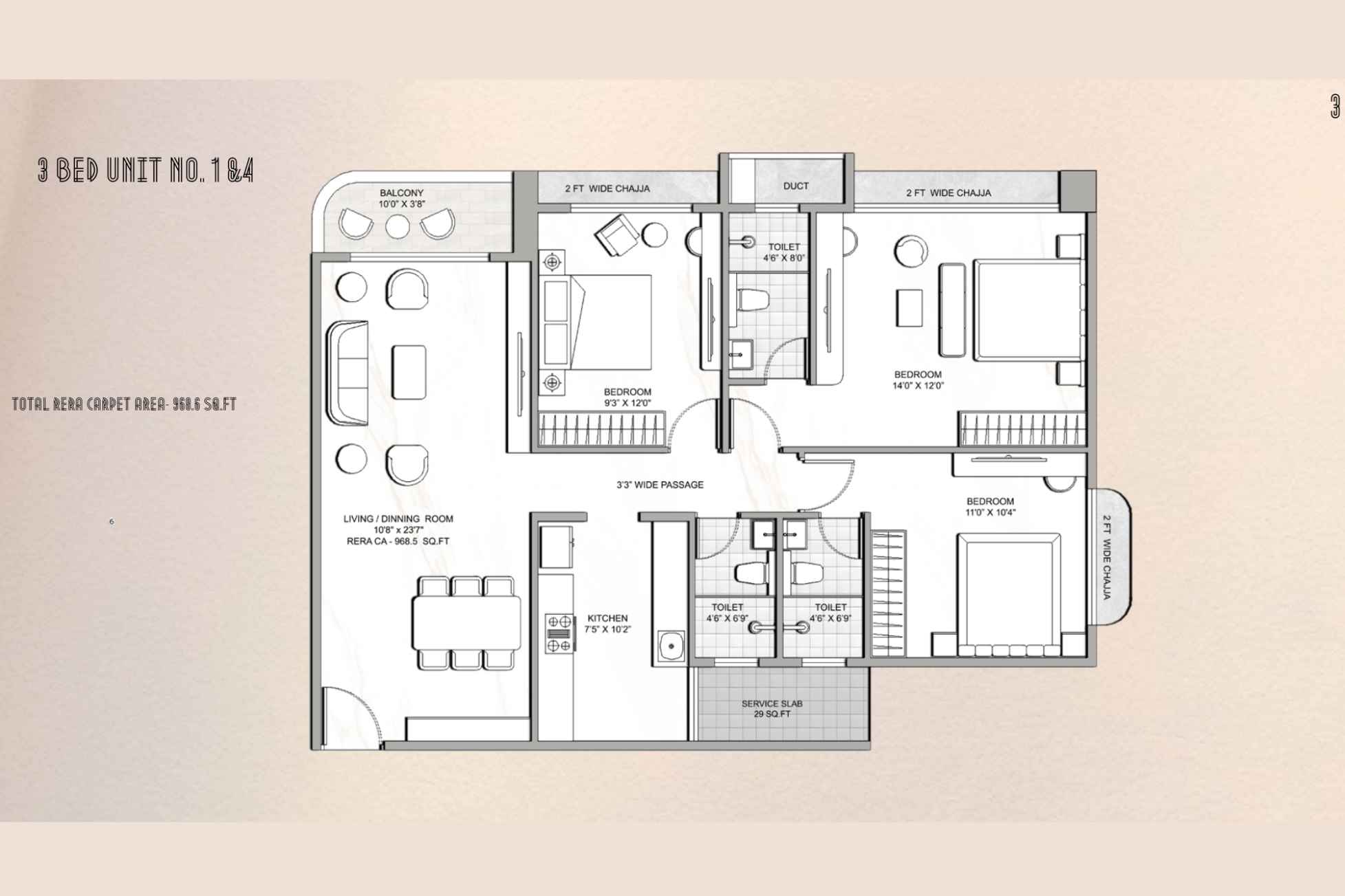 Autograph-Residency-Floor-Plan-3-BHK-986-sqft