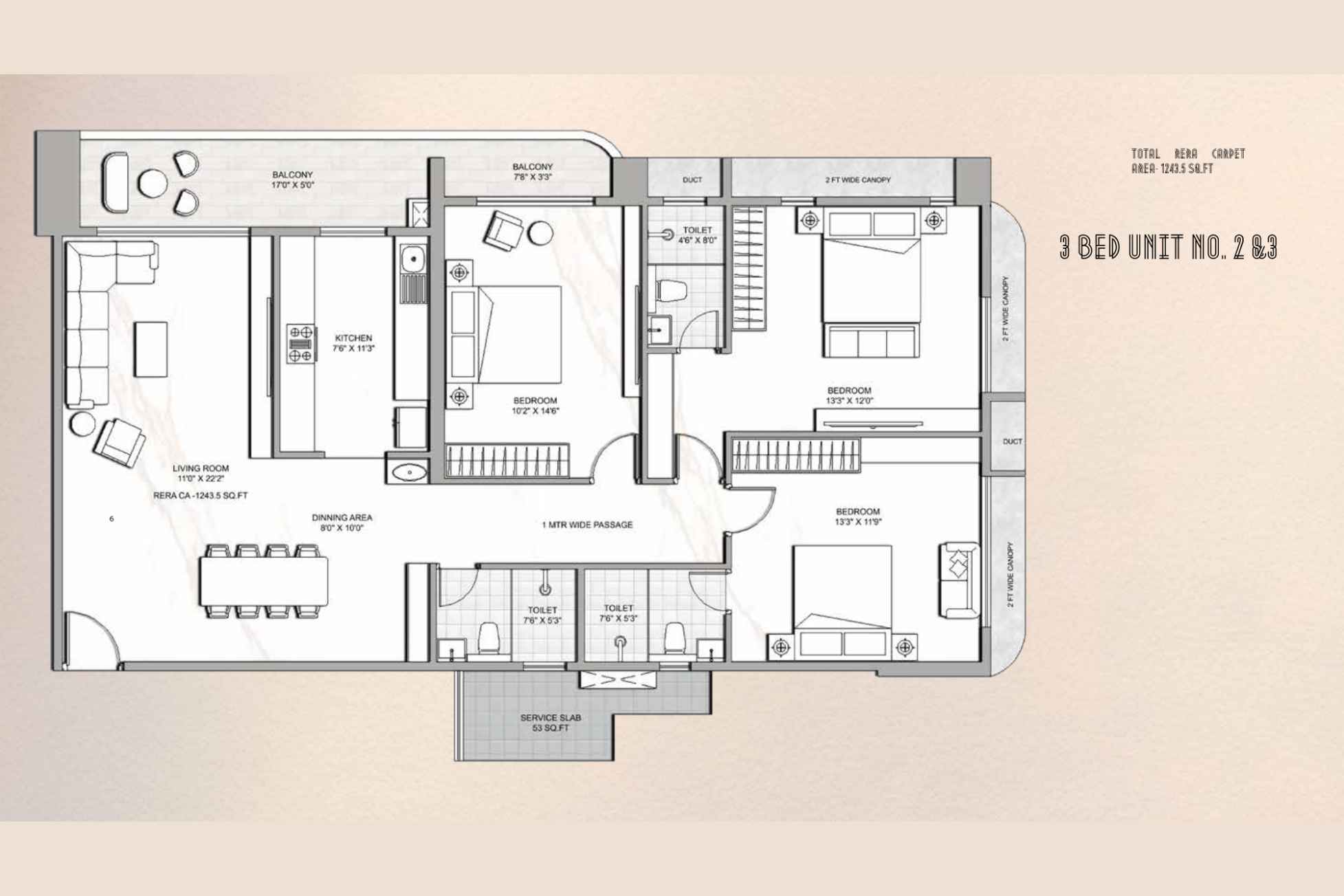 Autograph-Residency-Floor-Plan-3-BHK-1243.5-sq.ft