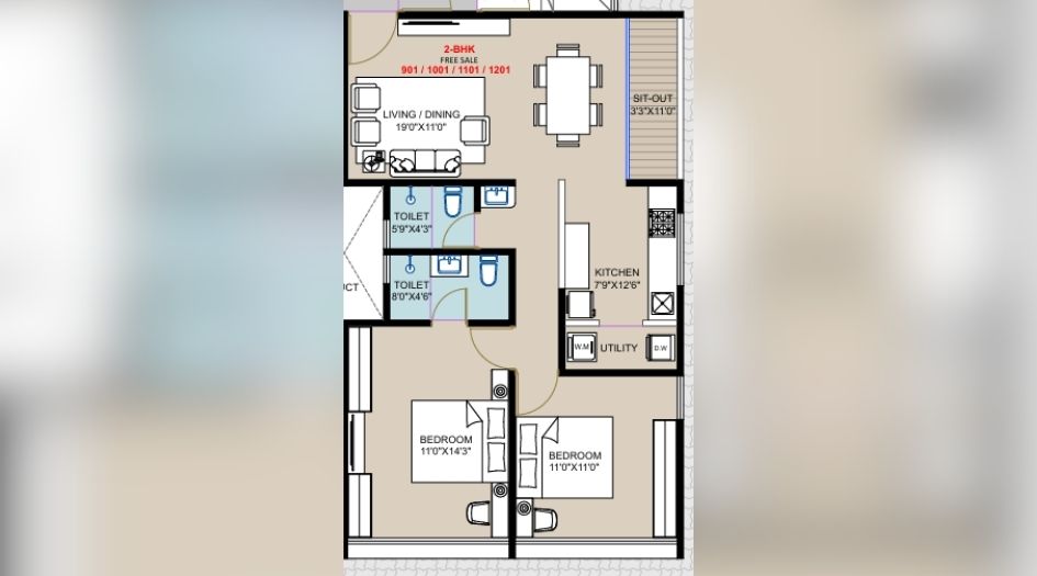 Shikshak-Society-2BHK-763sqft-unit-Plan
