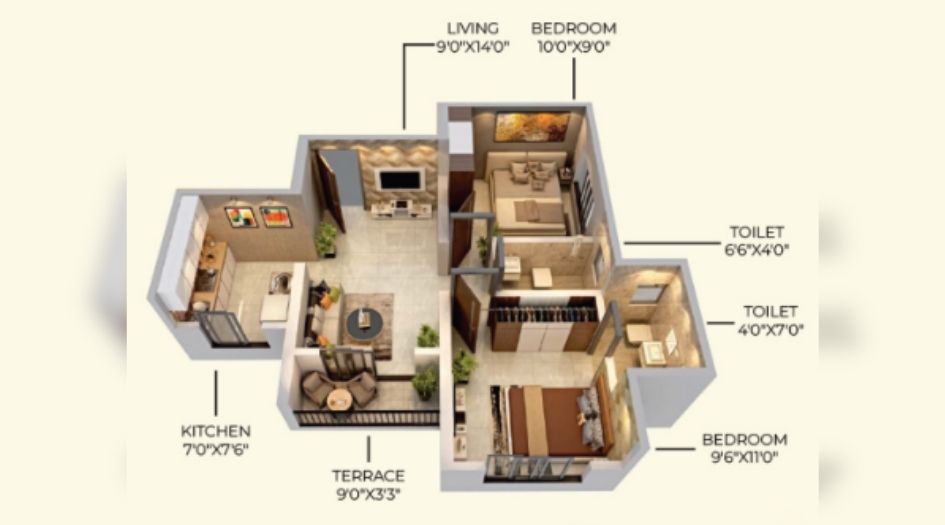 Balaji-Uphomes-2BHK-511sqft-unit-plan