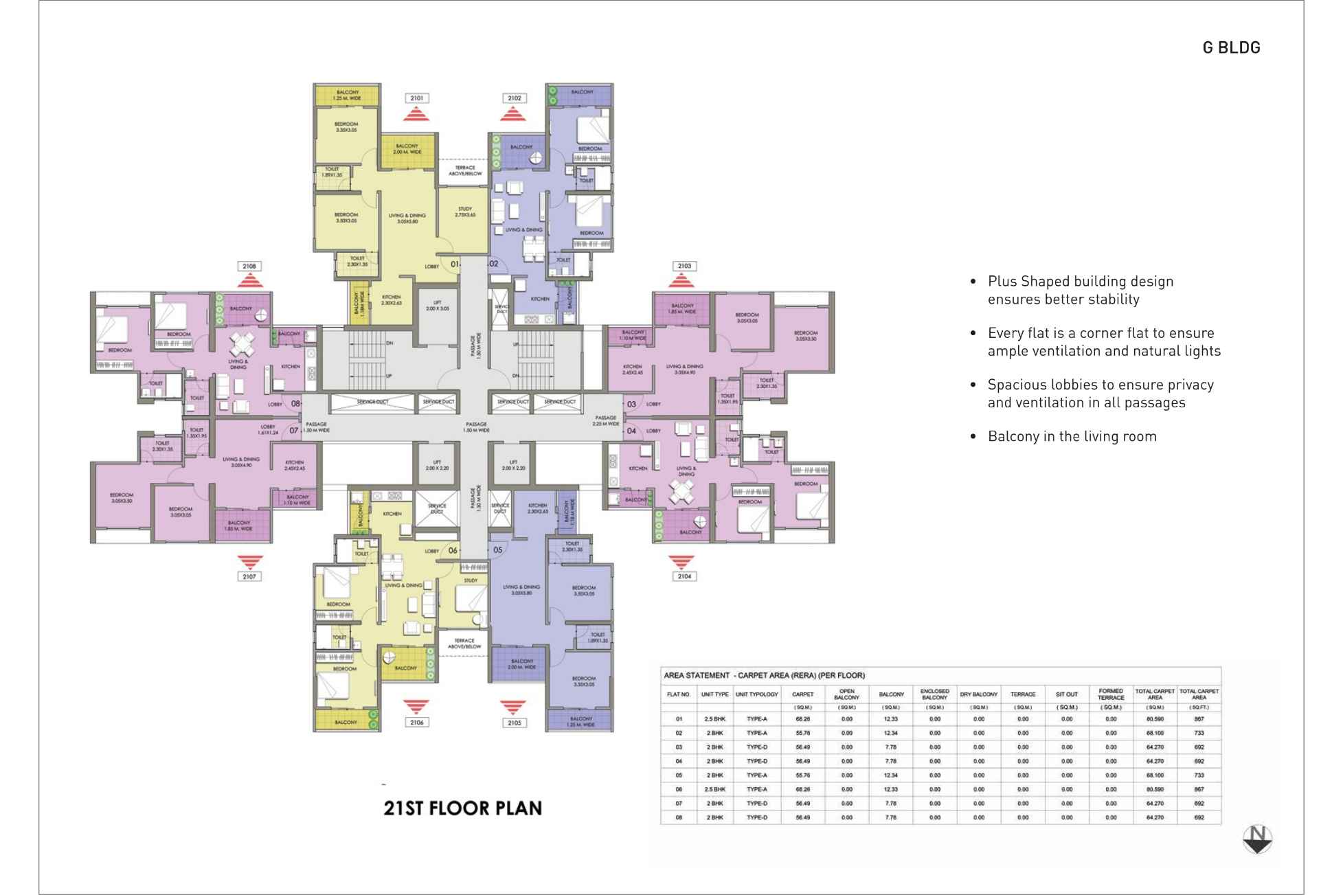 Puraniks-Abitante-Fiore-Floor-plan-21-st-G-BLDG