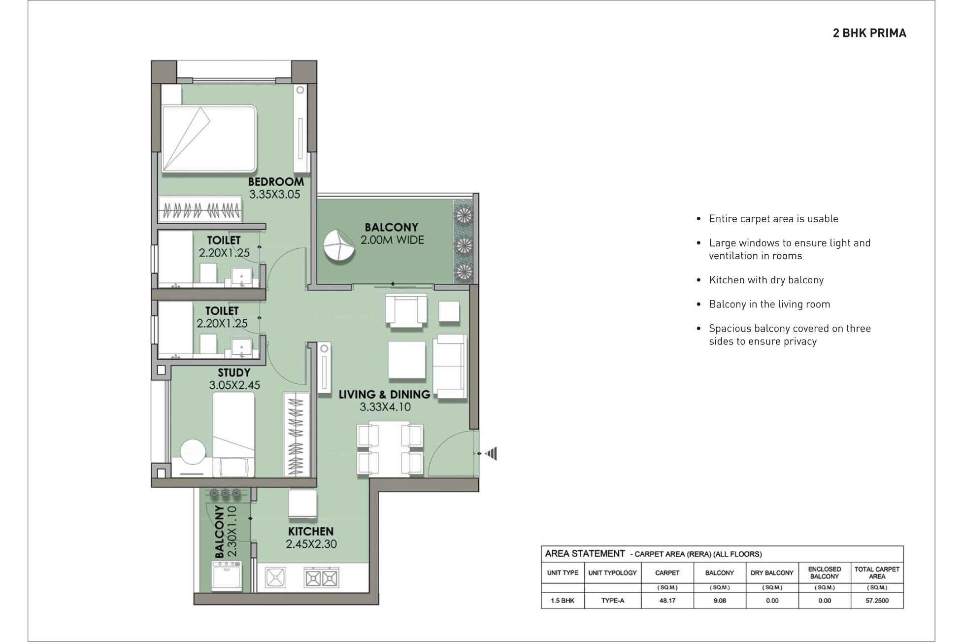 Puraniks-Abitante-Fiore--Floor-plan-2-BHK-Prima-598-733-Sqft
