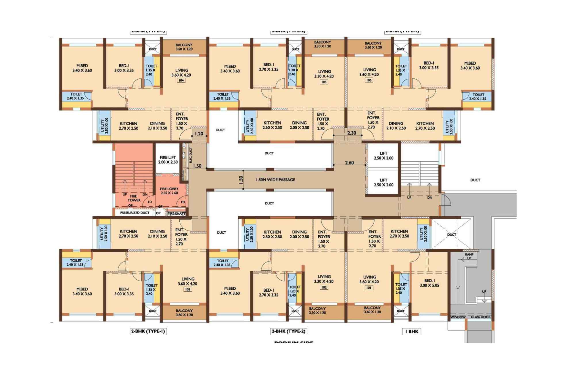Nanded-City-Saajgiri-Floorplan-BULD-E-First-Floor
