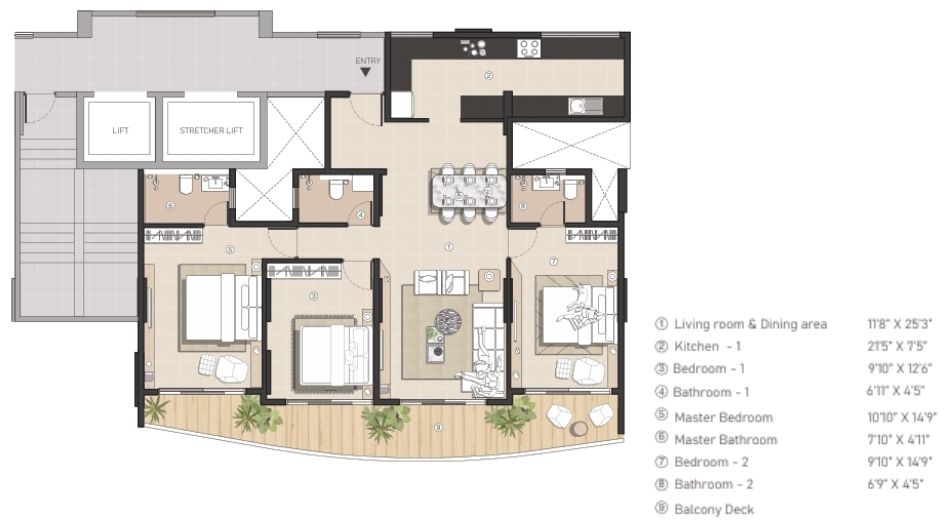 Avant-Park-West-3BHK-1355sqft-unit-plan