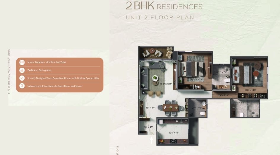 Alphaite-Azure-Residences-Floor-Plan-2 BHK-838 Sqft