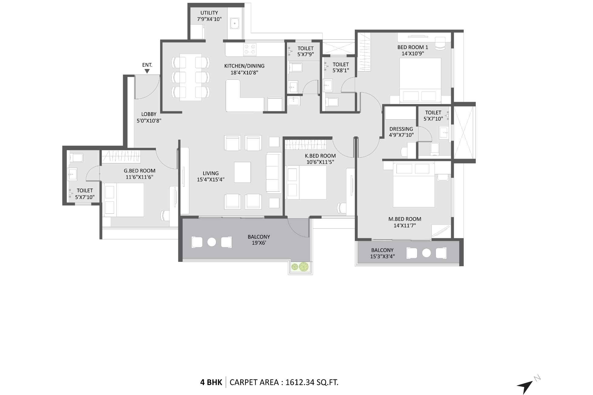 Austin-Yana-Floor-Plan-4-BHK-1612-Sqft