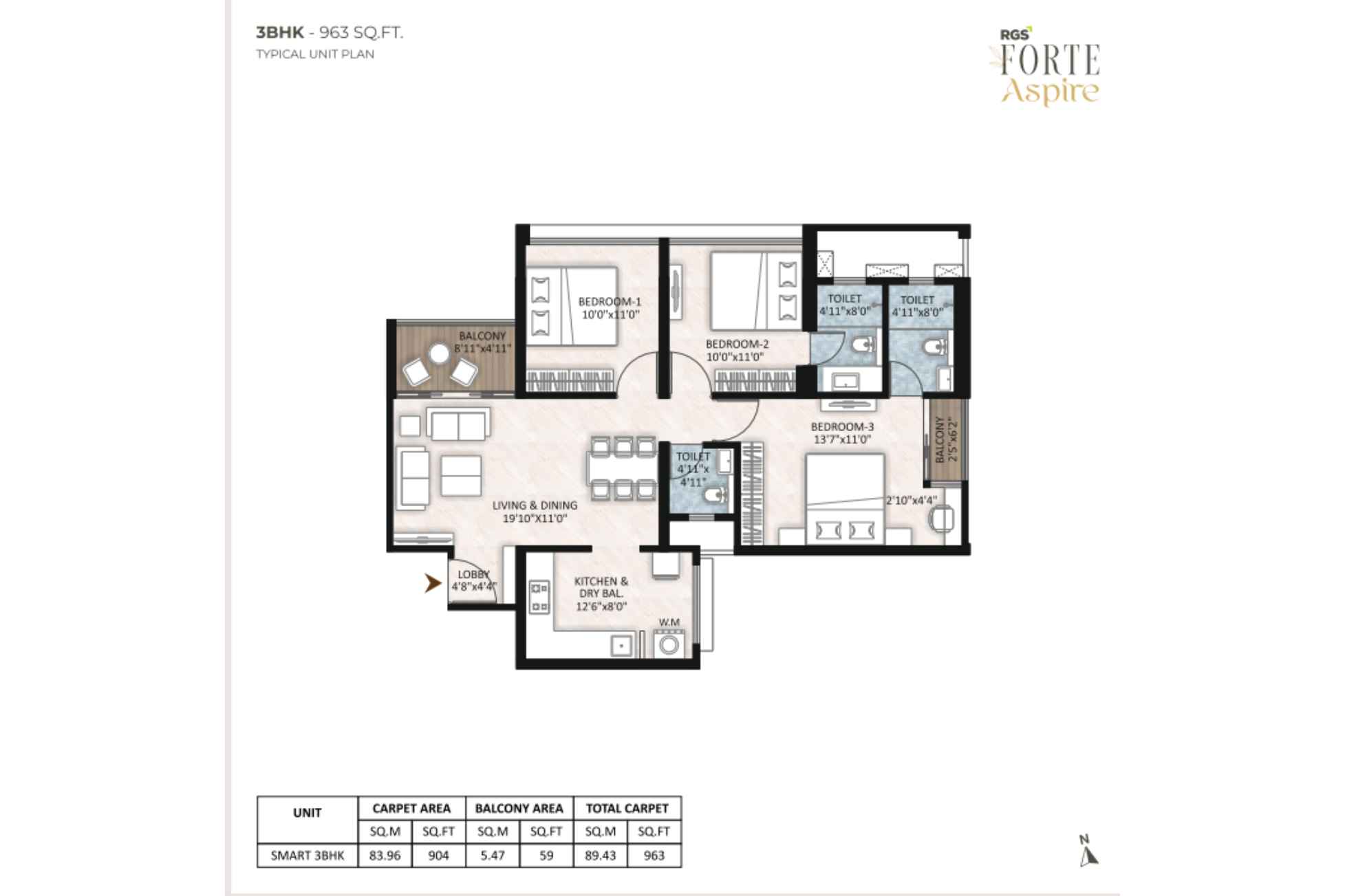 RGS-Forte-Aspire-3-BHK-Floor-Plan-963-sqft