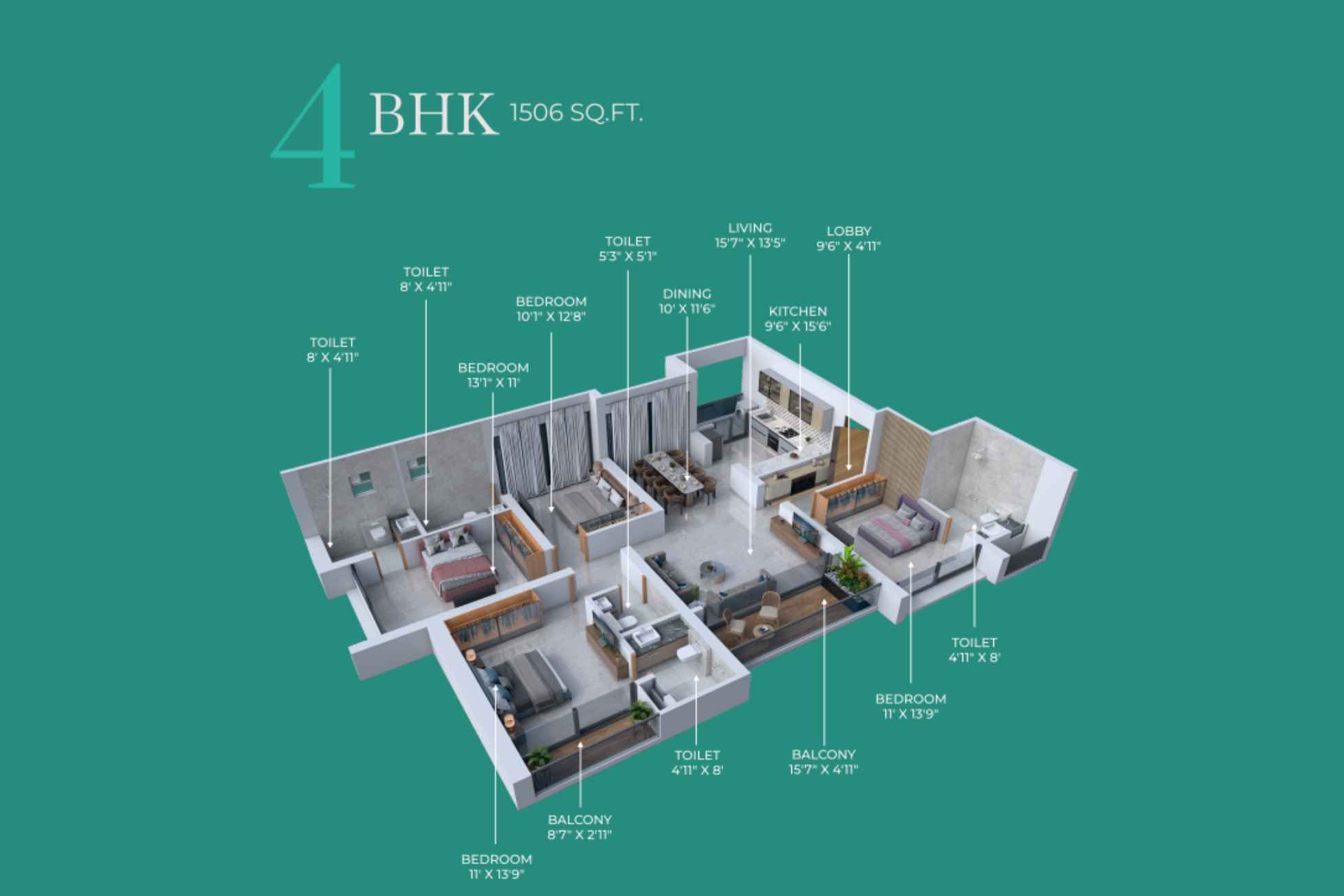 RGS-Forte-Aspire-4-BHK-Floor-Plan