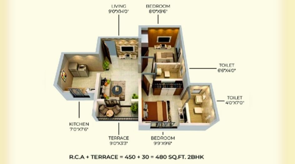 Balaji-Dombivli-Hotspot-2BHK-480sqft-unit-plan