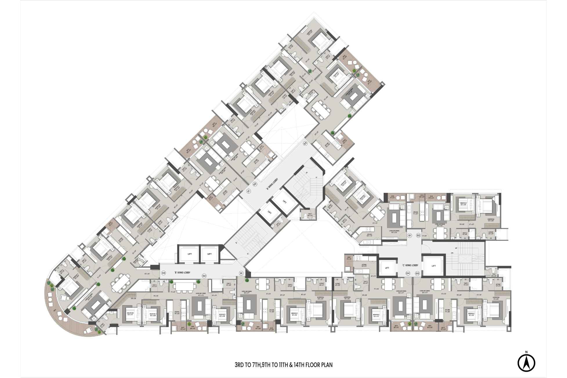 Nine-Arcs-Typical-Floor-Plan-3rd-to-7th-&-14-th