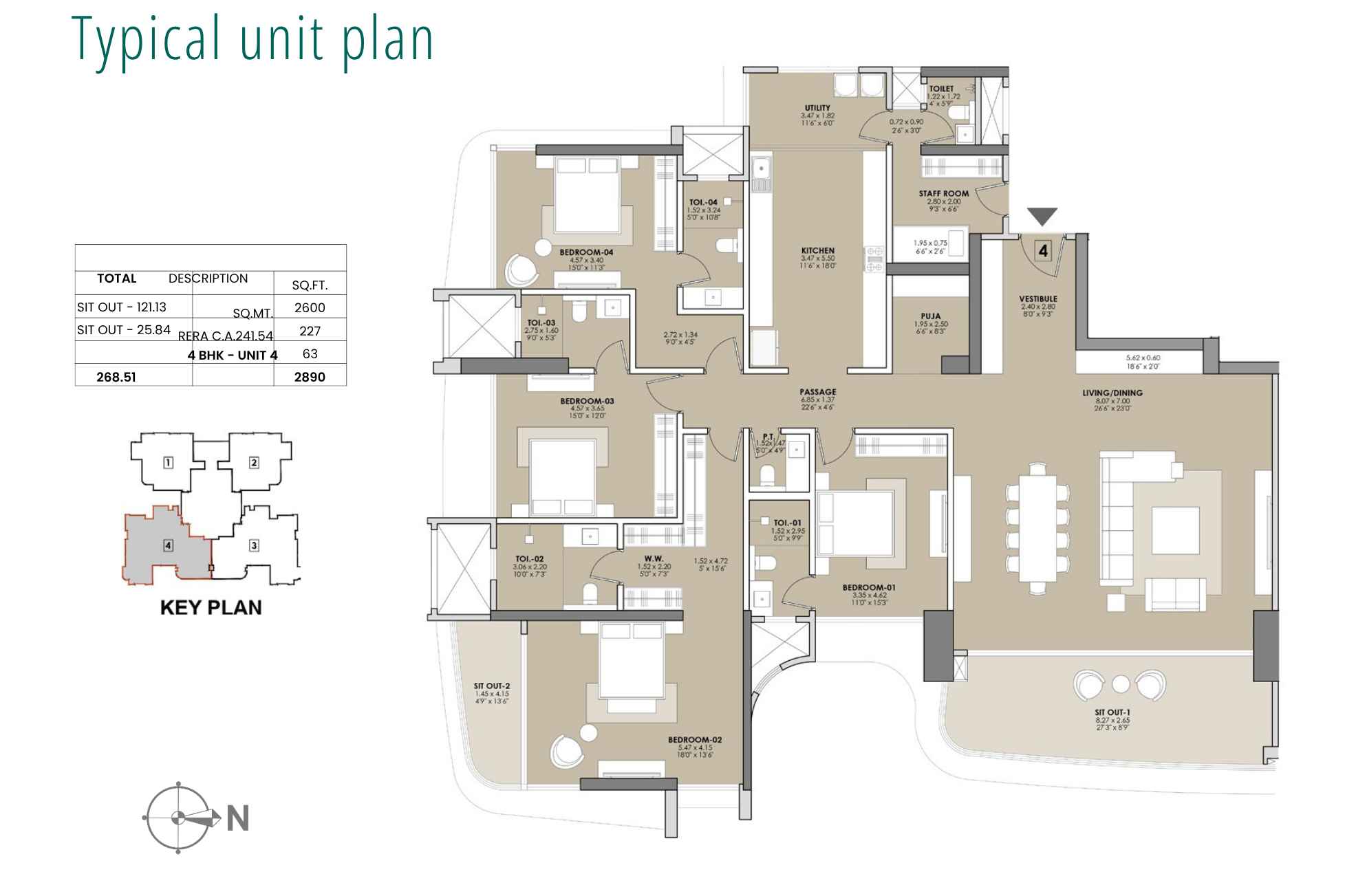 Viceroy-Visava-Floorplan-4-BHK-2890-sqft