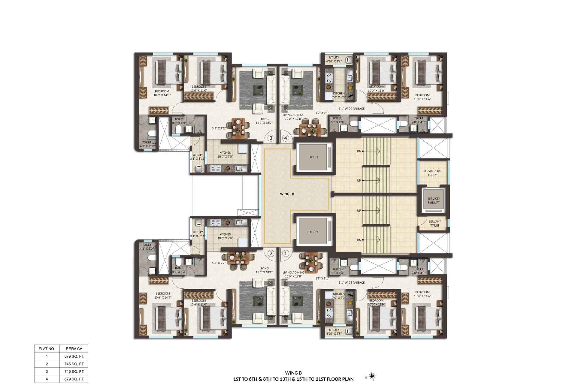 Spenta-Anthea-Typical-Floor-Plan-Wing-B