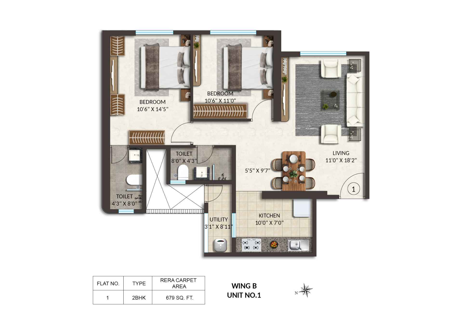 Spenta-Anthea-2-BHK-Floor-Plan-Wing-B-679-sqft