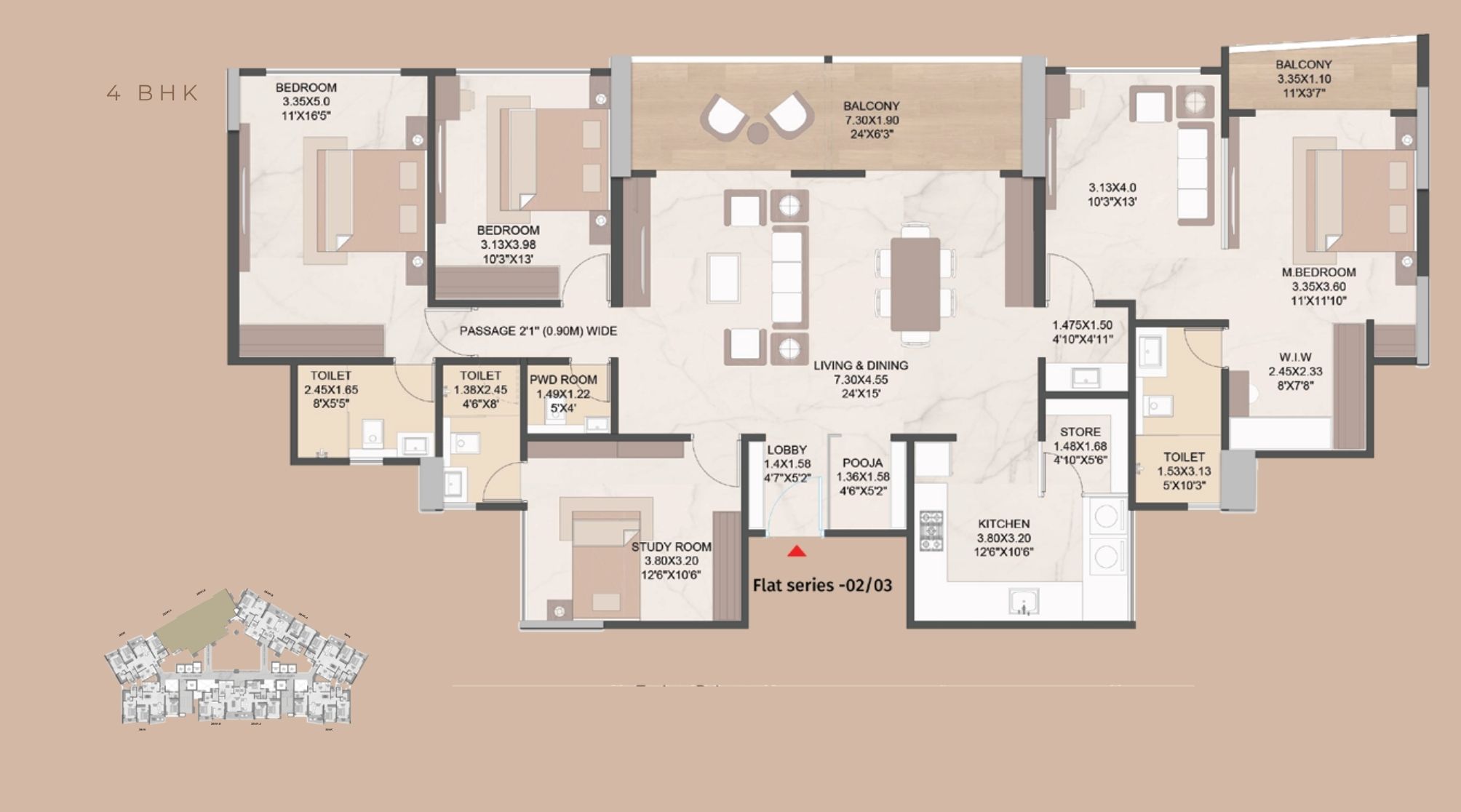 Livience-Unione-4BHK-Floor-Plan-1818-sqft