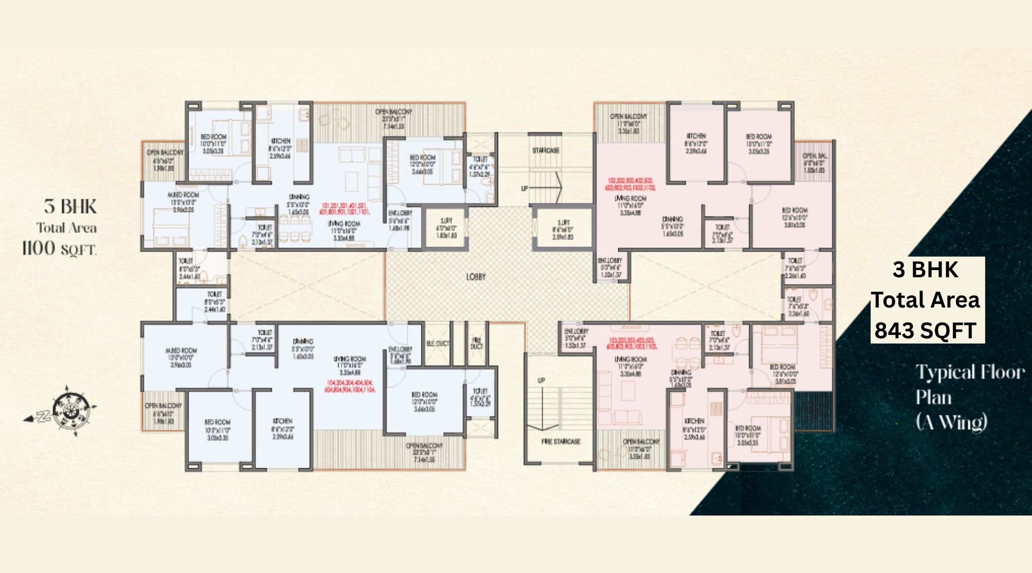 Trio-alpha-Typical-Floor-Plan-A Wing