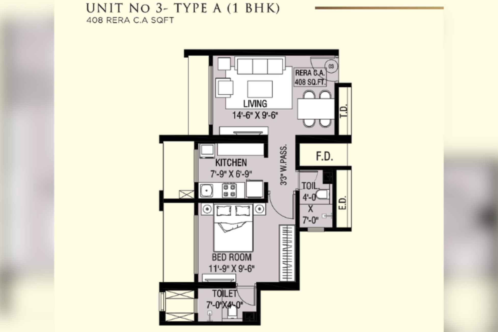 Omkaar-The-Grand-Floor-Plan-1 BHK-408 Sqft